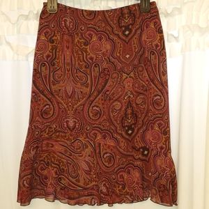 INC International Concepts Paisley Silk Skirt